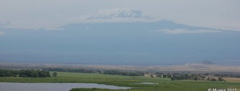 Mt Kilimanjaro seen from Amboseli National Park